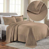 Solitaire Jacquard Matelassé Cotton Diamond Solitaire Bedspread Set