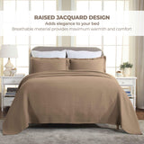 Solitaire Jacquard Matelassé Cotton Diamond Solitaire Bedspread Set
