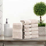 Superior Madison Egyptian Cotton Plush Face Towel Washcloth Set of 6