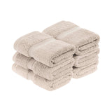 Superior Madison Egyptian Cotton Plush Face Towel Washcloth Set of 6