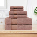 Turkish Cotton Highly Absorbent Solid 6 Piece Towel Set