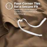 1200 Thread Count Egyptian Cotton Solid Duvet Cover Set