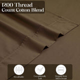 1200 Thread Count Cotton Rich Solid Deep Pocket Bed Sheet Set