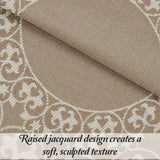 Lyron Cotton Blend Woven Jacquard Floral Scroll Bedspread Set