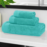 Basketweave Egyptian Cotton Solid 3 Piece Assorted Towel Set