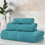 Smart Dry Zero Twist Cotton Medium Weight 3 Piece Assorted Towel Set