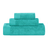 Basketweave Egyptian Cotton Solid 3 Piece Assorted Towel Set