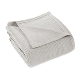Waffle Weave Honeycomb Knit Soft Solid Textured Cotton Blanket