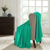 Waffle Weave Honeycomb Knit Soft Solid Textured Cotton Blanket