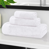 Basketweave Egyptian Cotton Solid 3 Piece Assorted Towel Set