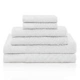 Basketweave Jacquard and Solid 6 Piece Egyptian Cotton Towel Set
