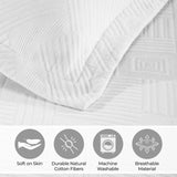 Cotton Jacquard Matelassé Scalloped Geometric Fret Bedspread Set