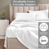 1200 Thread Count Cotton Rich Solid Deep Pocket Bed Sheet Set