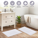 Egyptian Cotton Greek Key Infinity Border Bath Mat Set of 2