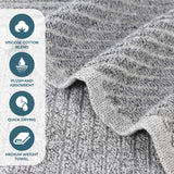 Amelia Cotton Blend Textured Diagonal Ribbed 12 Piece Towel Set