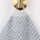 Amelia Cotton Blend Textured Diagonal Ribbed 12 Piece Towel Set