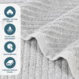 Amelia Cotton Blend Textured Diagonal Ribbed 3 Piece Towel Set