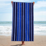 Aquast Stripe Cotton Oversized 4 Piece Beach Towel Set
