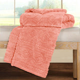 Arctic Boho Knit Jacquard Fleece Plush Medium Weight Fluffy Blanket