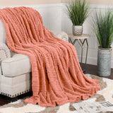 Arctic Boho Knit Jacquard Fleece Plush Medium Weight Fluffy Blanket