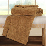 Arctic Boho Knit Jacquard Fleece Plush Medium Weight Fluffy Blanket