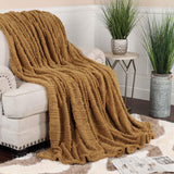 Arctic Boho Knit Jacquard Fleece Plush Medium Weight Fluffy Blanket