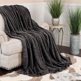 Arctic Boho Knit Jacquard Fleece Plush Medium Weight Fluffy Blanket
