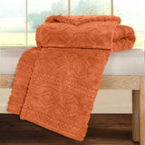Arctic Boho Knit Jacquard Fleece Plush Medium Weight Fluffy Blanket