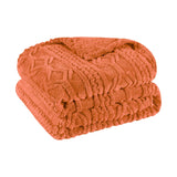 Arctic Boho Knit Jacquard Fleece Plush Medium Weight Fluffy Blanket