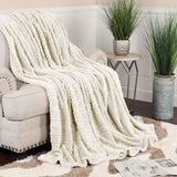 Arctic Boho Knit Jacquard Fleece Plush Medium Weight Fluffy Blanket