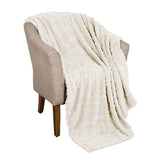 Arctic Boho Knit Jacquard Fleece Plush Medium Weight Fluffy Blanket