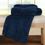 Arctic Boho Knit Jacquard Fleece Plush Medium Weight Fluffy Blanket