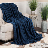Arctic Boho Knit Jacquard Fleece Plush Medium Weight Fluffy Blanket