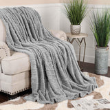 Arctic Boho Knit Jacquard Fleece Plush Medium Weight Fluffy Blanket