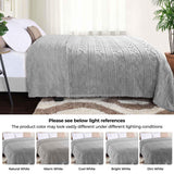 Arctic Boho Knit Jacquard Fleece Plush Medium Weight Fluffy Blanket