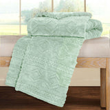 Arctic Boho Knit Jacquard Fleece Plush Medium Weight Fluffy Blanket