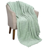 Arctic Boho Knit Jacquard Fleece Plush Medium Weight Fluffy Blanket