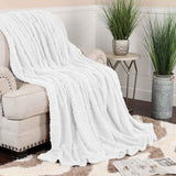 Arctic Boho Knit Jacquard Fleece Plush Medium Weight Fluffy Blanket