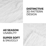 Arctic Boho Knit Jacquard Fleece Plush Medium Weight Fluffy Blanket