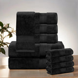 Aria Turkish Cotton Heavyweight Absorbent Solid 10 Piece Plush Towel Set