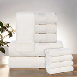 Aria Turkish Cotton Heavyweight Absorbent Solid 10 Piece Plush Towel Set