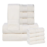 Aria Turkish Cotton Heavyweight Absorbent Solid 10 Piece Plush Towel Set