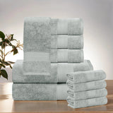 Aria Turkish Cotton Heavyweight Absorbent Solid 10 Piece Plush Towel Set
