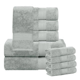 Aria Turkish Cotton Heavyweight Absorbent Solid 10 Piece Plush Towel Set