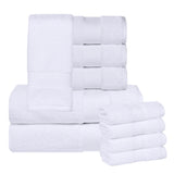 Aria Turkish Cotton Heavyweight Absorbent Solid 10 Piece Plush Towel Set