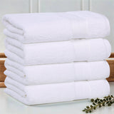 Aria Turkish Cotton Solid Heavyweight Plush Bath Towel Set of 4