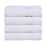 Aria Turkish Cotton Solid Heavyweight Plush Bath Towel Set of 4