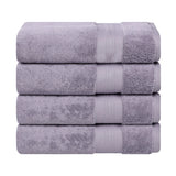 Aria Turkish Cotton Solid Heavyweight Plush Bath Towel Set of 4
