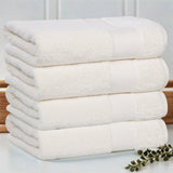 Aria Turkish Cotton Solid Heavyweight Plush Bath Towel Set of 4