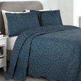 Aspen Cotton Blend Jacquard Floral Scalloped Edge Bedspread Set